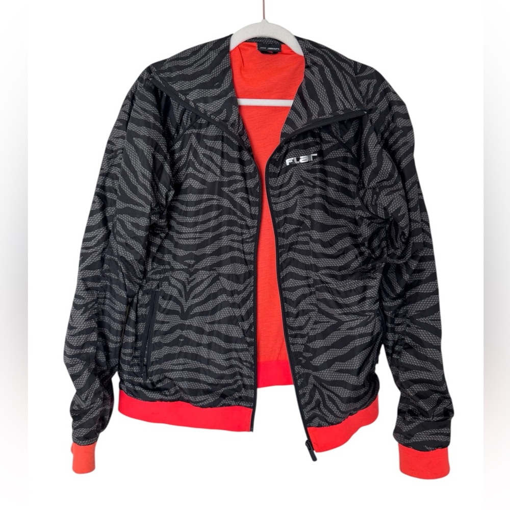 FLAIR zebra-printed lightweight jacket featuring orange accents